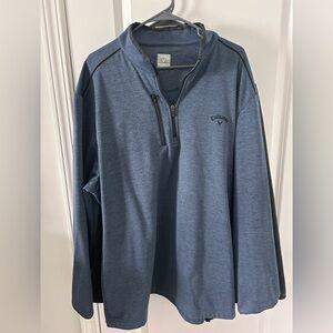 Callaway Blue Lightweight Quarter-Zip Shirt Jacket